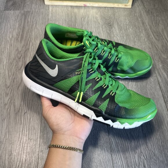 Nike Free Trainer 5.0 V6 Oregon Ducks Mens Sz 10 Sample Running Shoes Sneakers